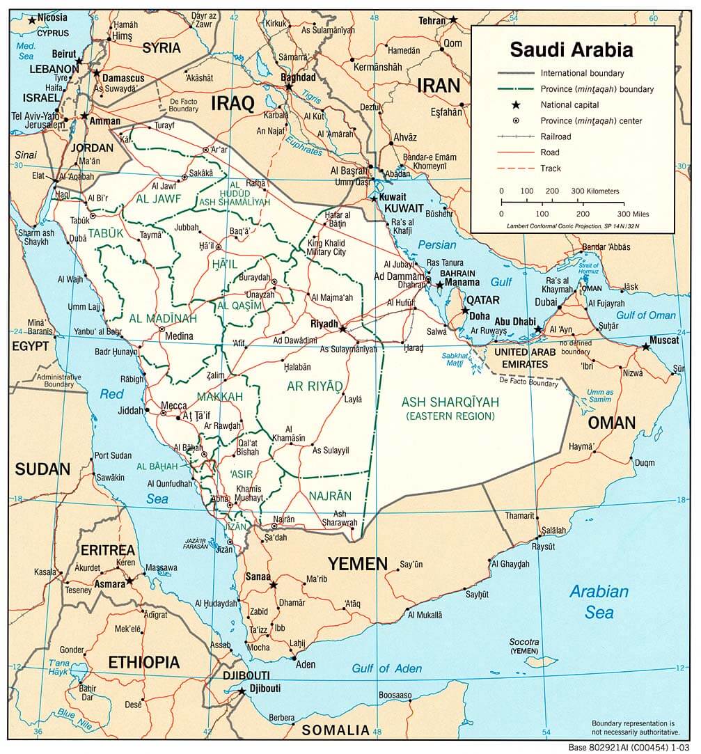 saudi arabischeien politisch karte
